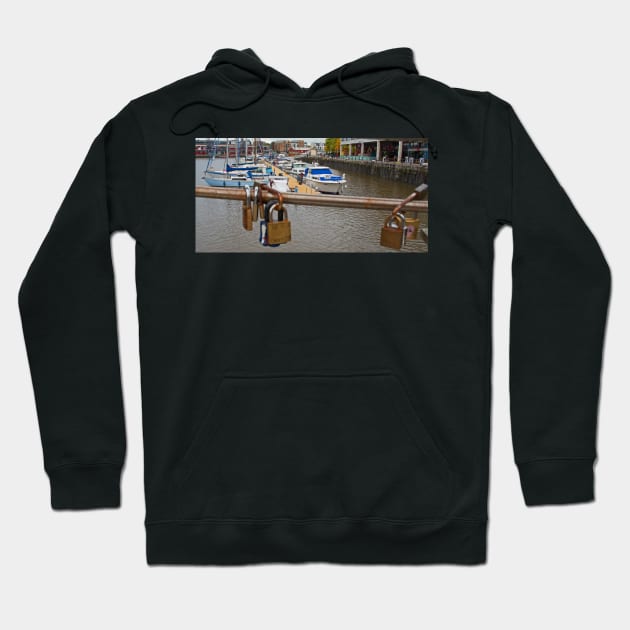 Bristol Bridge Padlocks Hoodie by Graz-Photos